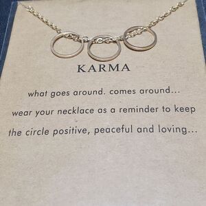 **Last Chance!! Final Sale** Gold tone karma necklace